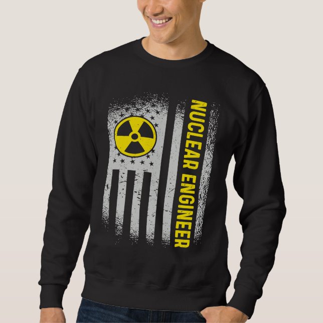 US Flag Nuclear Engineer Sweatshirt (Vorderseite)