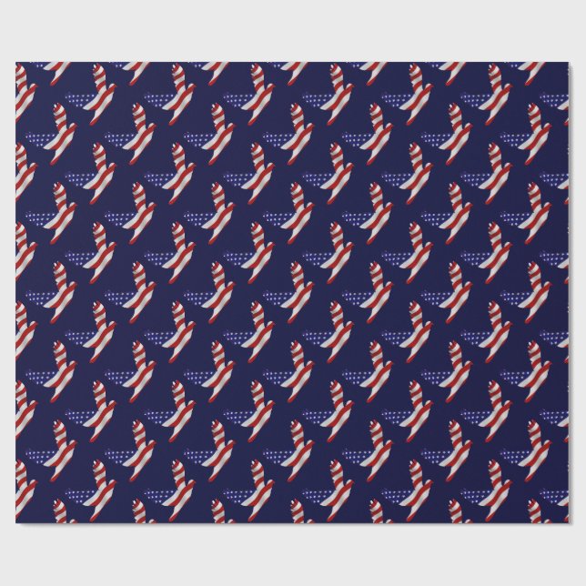 US Flag Peace Dove Geschenkpapier (Flach)