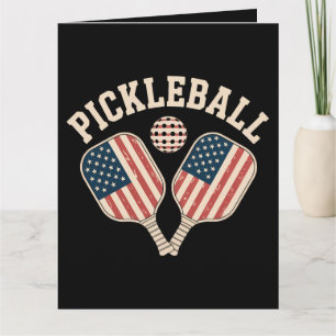 US-Flag-Pickleball-Spieler Dankeskarte