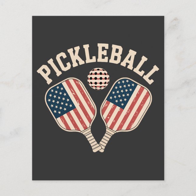 US-Flag-Pickleball-Spieler Flyer (Vorne)