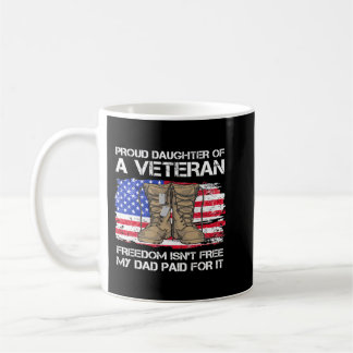 Us Flag Proud Daughter Of A Veteran US Military Ve Kaffeetasse