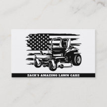*~* US Flag Rasenmäher Schwarz-weiße Rasenpflege