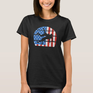 US Flag USA Wrestler American Flag Wrestling Men B T-Shirt
