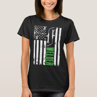 Us Flag Weld Patriotic Welder Tee Welding Cool Chr