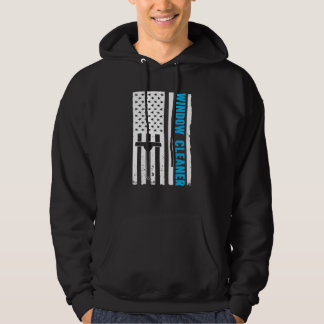 US Flag Window Cleaner Hoodie