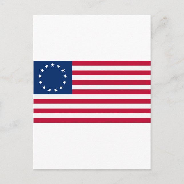 US-Flagge 13 Sterne Betsy Ross Postkarte (Vorderseite)