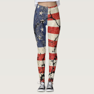 US-Flagge 1776, beunruhigt Leggings