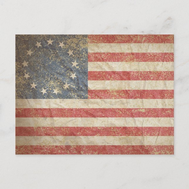 US-Flagge 1776 Postkarte (Vorderseite)