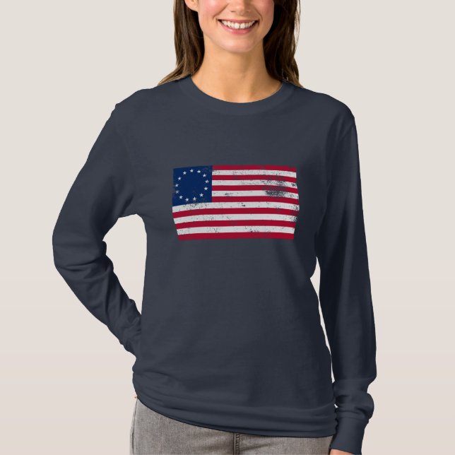 US-Flagge 1776 T-Shirt (Vorderseite)