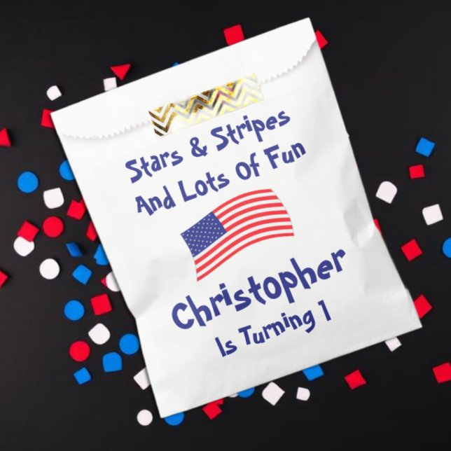 US Flagge 1. Geburtstag Geschenktütchen (Von Creator hochgeladen)