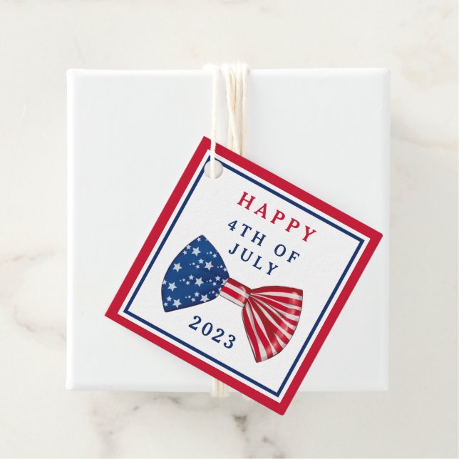 US Flagge 4. Juli Geschenkanhänger (Beispiel)