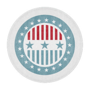 US Flagge 4. Juli Glasschneideboard Schneidebrett