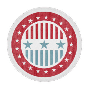 US Flagge 4. Juli Glasschneideboard Schneidebrett
