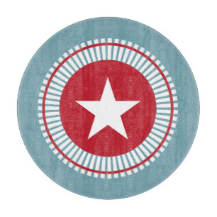 US Flagge 4. Juli Glasschneideboard Schneidebrett