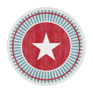 US Flagge 4. Juli Glasschneideboard Schneidebrett