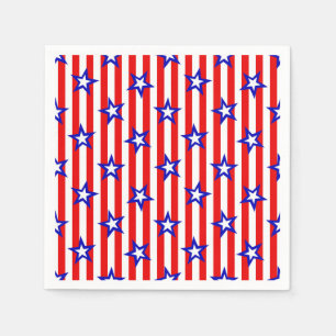 US Flagge 4. Juli Napkins Serviette
