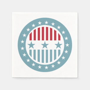 US Flagge 4. Juli Paper Napkin Set Serviette