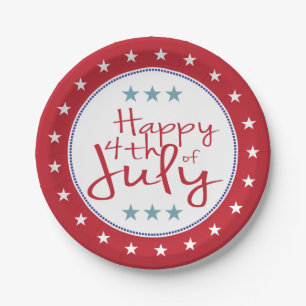US Flagge 4. Juli PartyPaper Plate Pappteller