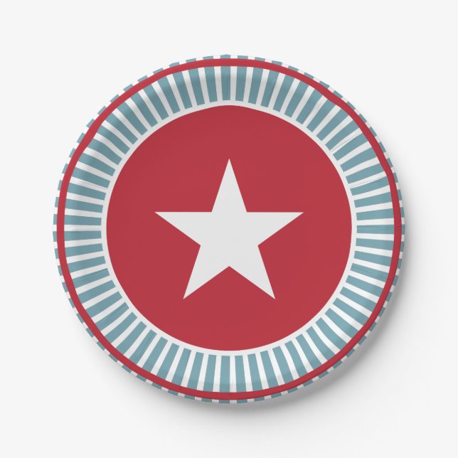 US Flagge 4. Juli PartyPaper Plate Pappteller (Vorderseite)