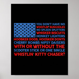 US-Flagge 4. Juli Sie haben kein Pfeifen B Poster