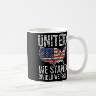 US-Flagge 4. Juli Vereint wir stehen gespalten wir Kaffeetasse