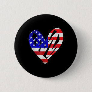 US-Flagge American Patriotic Heart Armed Forces Me Button
