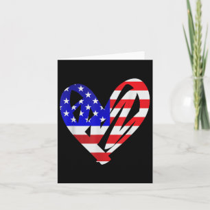 US-Flagge American Patriotic Heart Armed Forces Me Karte