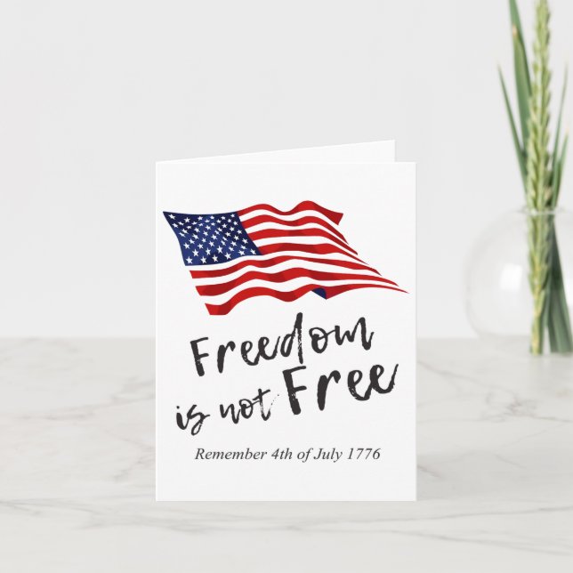 US-Flagge Amerika 4. Juli Shirt Freiheit ist nicht Karte (Vorderseite)