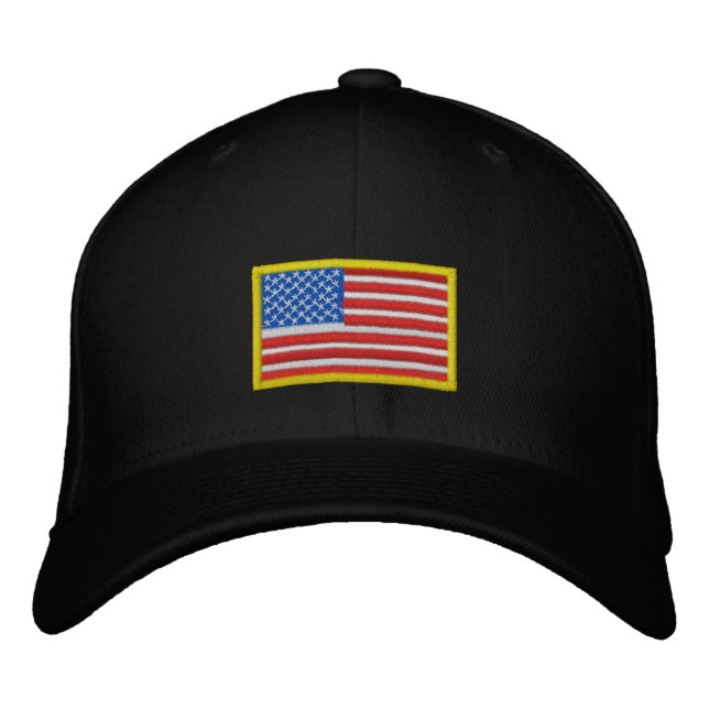 US-Flagge - Amerika Bestickte Kappe (Vorderseite)