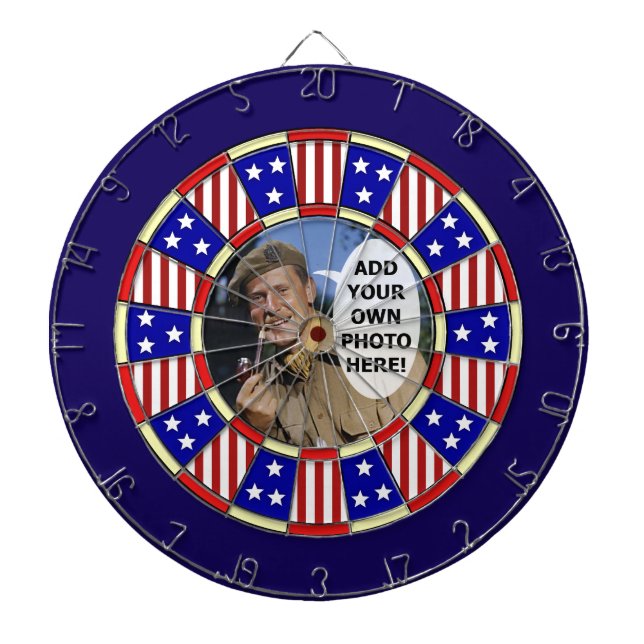 US Flagge-Amerikaner addieren kundenspezifisches Dartscheibe (vorne)