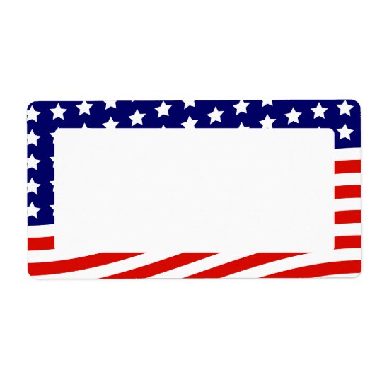 US Flagge-amerikanische Flagge am 4. Juli Versandetiketten