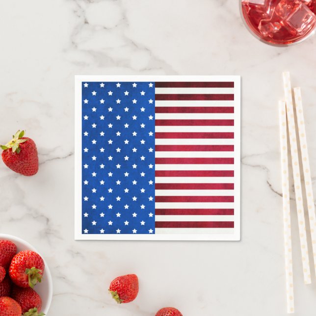 US Flagge-Amerikanische Flagge von Shirley Taylor Serviette (Beispiel)
