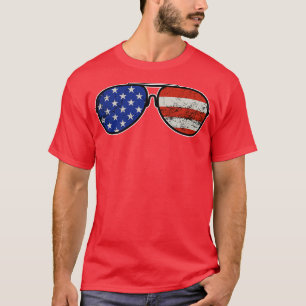 US Flagge amerikanische Sonnenbrillen-Geschenke T-Shirt
