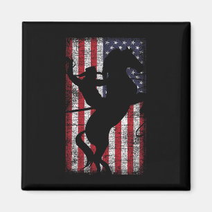 US-Flagge amerikanischer Stolz Texas Reittier 4. J Magnet