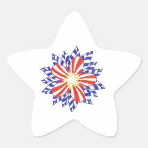 US Flagge Aufkleber für patriotische Blume