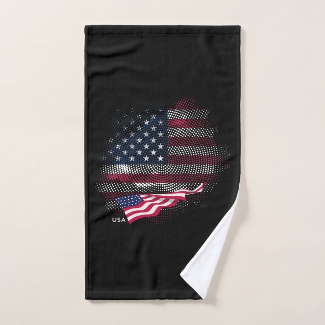 US-Flagge Badhandtuch Set (Handtuch)