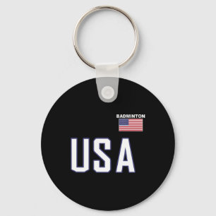 US-Flagge Badminton Team Cool Player Equipment Men Schlüsselanhänger