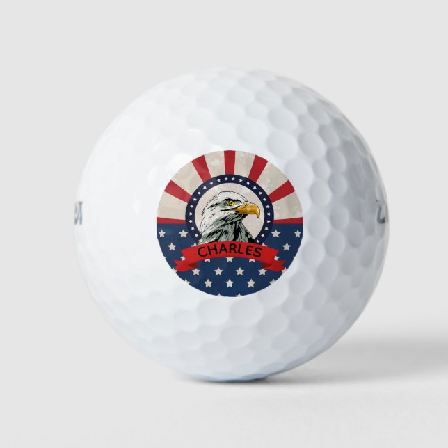 US Flagge Bald Eagle Golfball (Vorderseite)