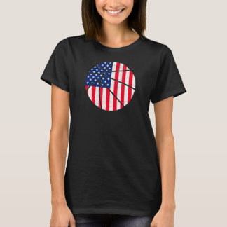 US-Flagge Basketball Graphic Vintag Modern Design T-Shirt