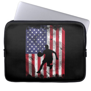 US-Flagge Basketball Vintag Patriotic Baller Laptopschutzhülle