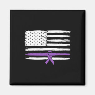 US-Flagge Bauchspeicheldrüsenkrebs-Bewusstsein Magnet