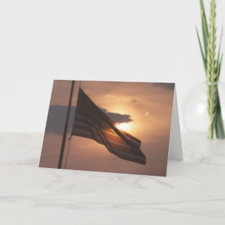 US-Flagge bei Sunset Karte