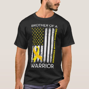 US-Flagge Bruder eines Kriegers Krebs der Kindheit T-Shirt