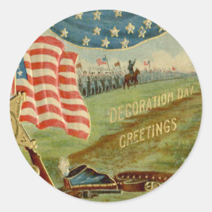 US-Flagge Bürgerkrieg Union Medal Runder Aufkleber