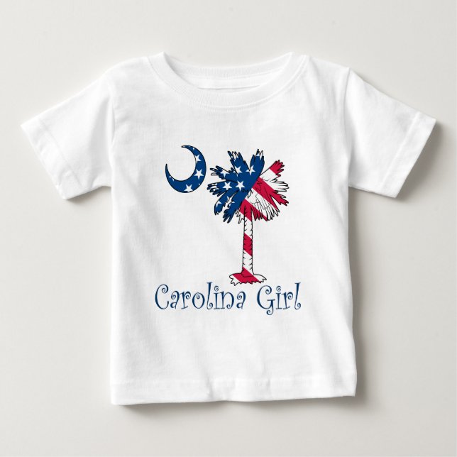 US-Flagge Carolina Girl Baby T-shirt (Vorderseite)