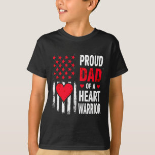 US-Flagge CHD-Bewusstsein Stolzer Vater eines Herz T-Shirt