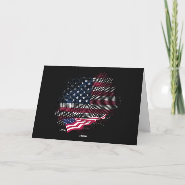 US-Flagge Dankeskarte (Rückseite)