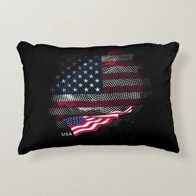 US-Flagge Dekokissen (Vorderseite)