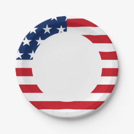 US Flagge der amerikanischen Flagge - Patriotik Pappteller