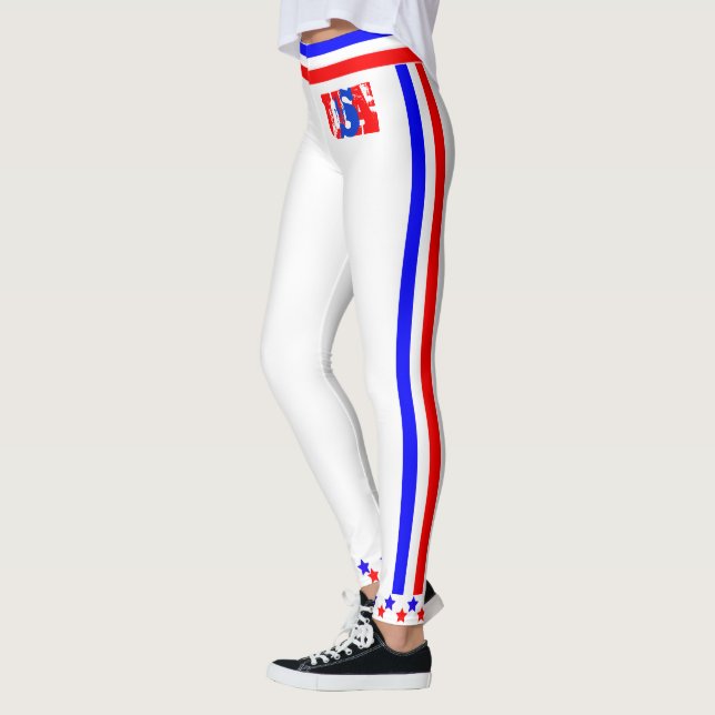 US FLAGGE der USA (Kruste) Leggings (Links)